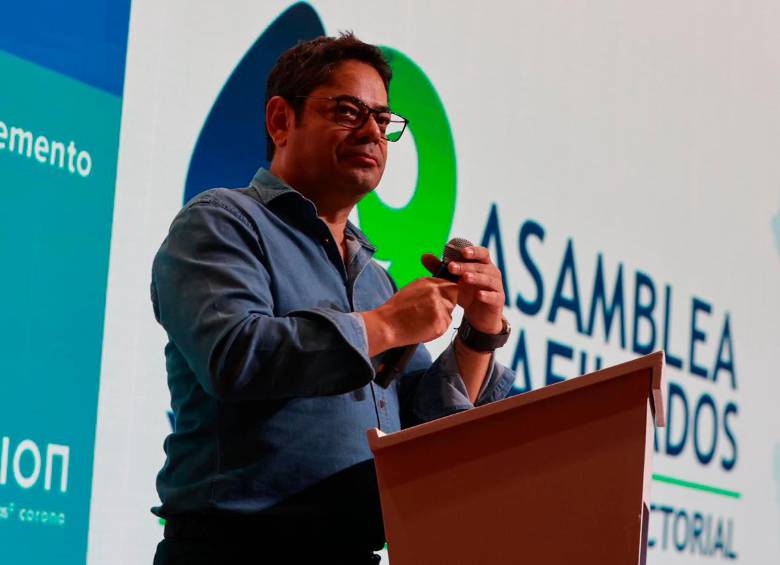 Guillermo Herrera, presidente ejecutivo de Camacol, durante la Asamblea de afiliados y Foro Económico Sectorial. FOTO: MANUEL SALDARRIAGA