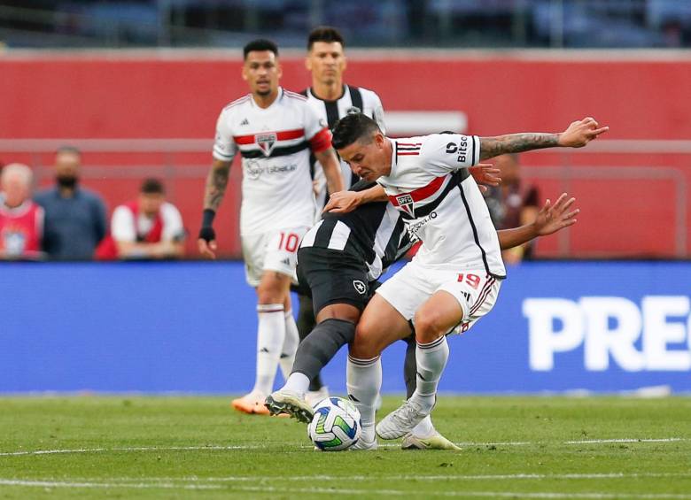 El volante colombiano James Rodríguez ha recibido buenos comentarios de sus actuaciones con el Sao Paulo, pese a que no ha tenido la continuidad esperada en el club brasileño. FOTO getty