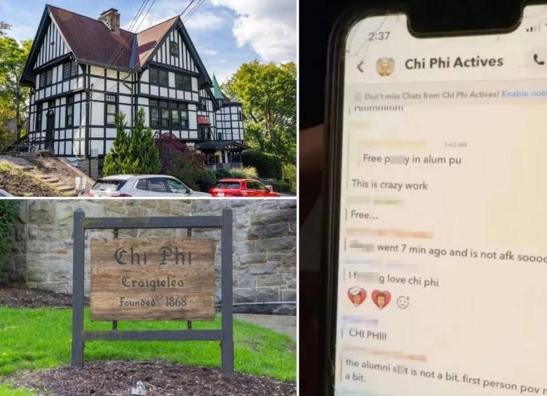 Uno de los chats de Snapchat intercambiados entre miembros de Chi Phi la noche de los hechos hace parte de las pruebas reveladas en la investigación. Foto: CBS NEWS