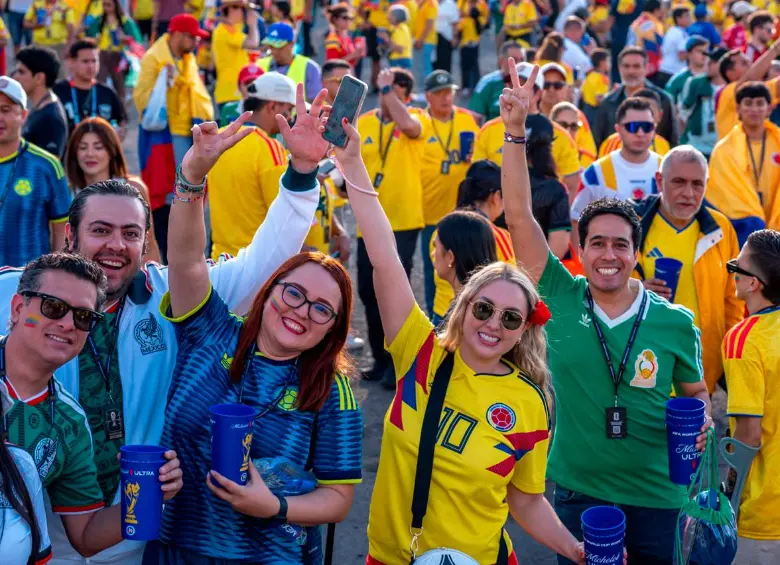 La pasión latina ha marcado el ritmo en las tribunas del Mundial 2026, con colombianos, mexicanos, argentinos y brasileños liderando la asistencia. FOTO: JUAN ANTONIO SÁNCHEZ