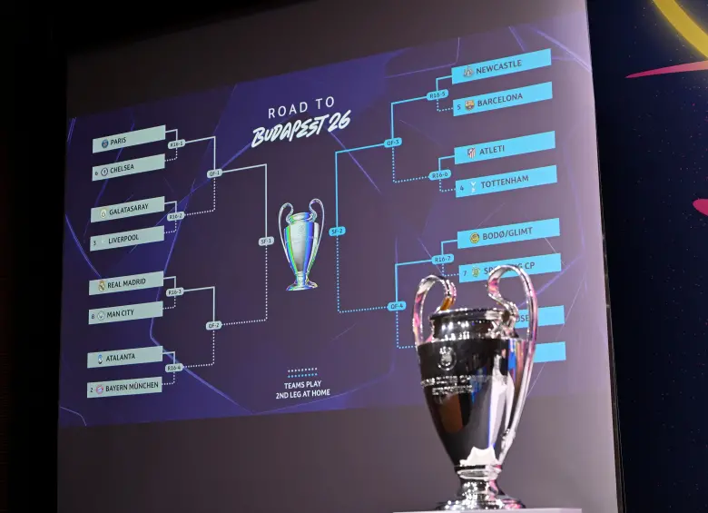 Se llevó a cabo el sorteo de los octavos de final de Champions League, los duelos Real Madrid-City y PSG-Chelsea, los más destacados. FOTO: GETTY