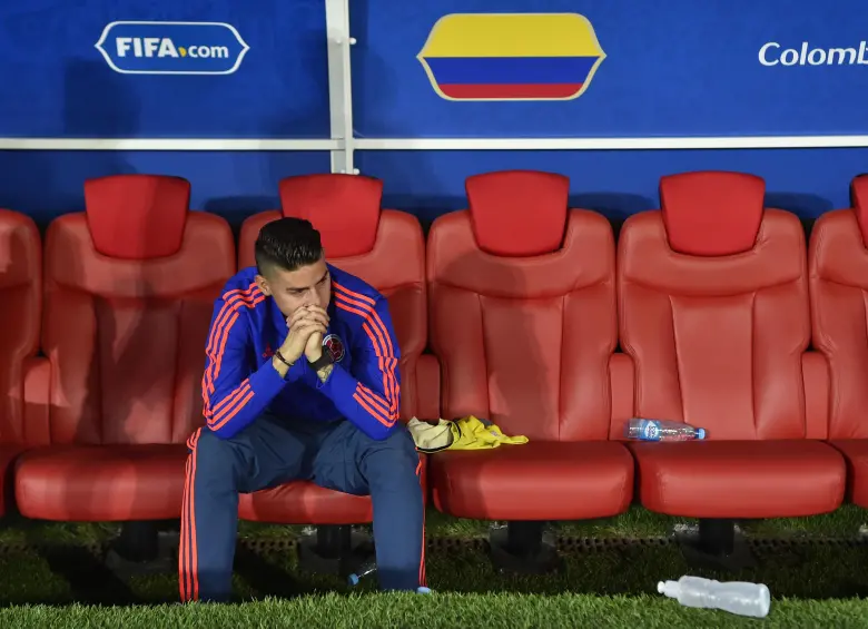 A pesar de estar presente en los tres partidos de la fase de grupos, James no pudo estar ante Inglaterra en octavos de final. Foto: David Ramos - FIFA vía Getty Images