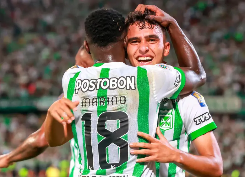 Los goles verdolagas fueron obra de Juan Bauzá, Matheus Uribe, el juvenil Juan Rengifo y Alfredo Morelos. Foto: Manuel Saldarriaga Quintero