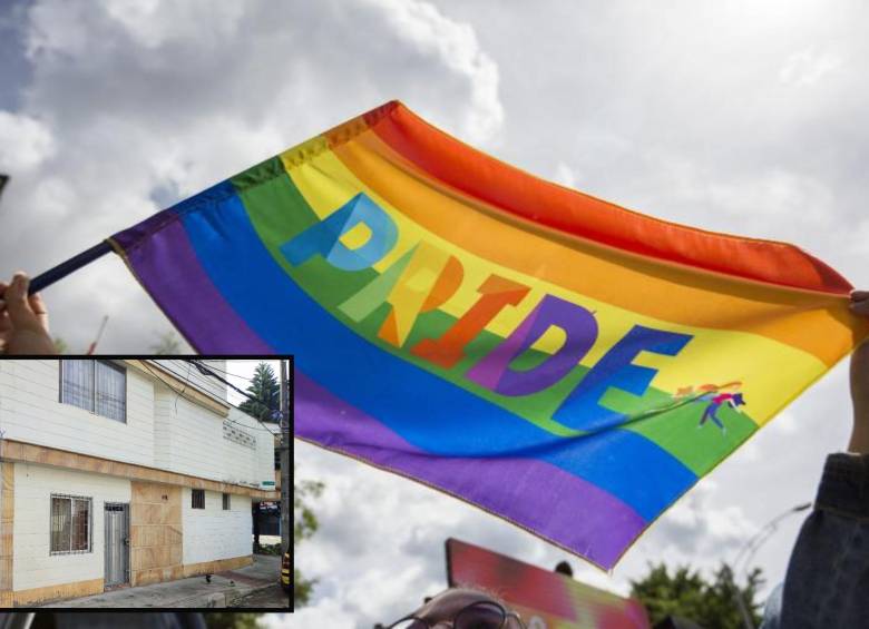 Adelante, lugar donde ocurrieron los hechos en Boston. Atrás, imagen de referencia de la marcha de la comunidad LGBT en Medellín. Foto: EL COLOMBIANO