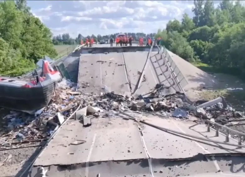 Rusia amaneció con puentes destruidos y otros daños que se estiman en 7.000 millones de dólares. Foto: Getty Images