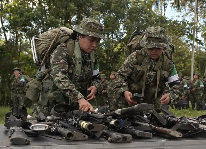 Habitantes de la región, delegados del Gobierno y voceros de la CNEB acompañaron el acto de ingreso a la Zona de Ubicación Temporal en Valle del Guamuez. FOTO: CONSEJERÍA DE PAZ