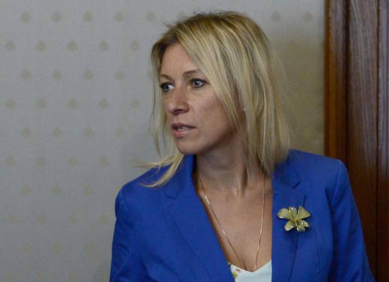 María Zajárova, es la portavoz del Ministerio de Relaciones Exteriores de Rusia, y fue quien dio las declaraciones en nombre de este país tras los recientes hechos entre los gobiernos de Trump y Maduro. Imagen: AFP.