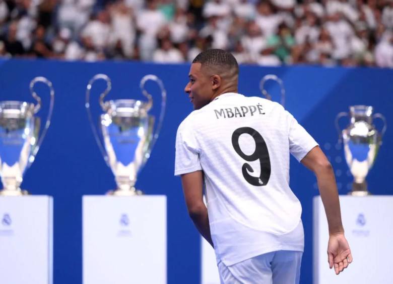 El francés Kylian Mbappé usará el dorsal nueve con el Real Madrid. FOTO: Getty