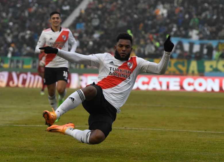 El atacante costeño ingresó al minuto 68 y sentenció el partido. FOTO TWITTER @RiverPlate