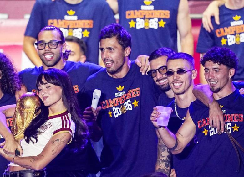 Aitana logró que ‘Superestrella’ trascendiera la música y se convirtiera en una canción asociada a grandes celebraciones deportivas en 2026. FOTO: AFP. 
