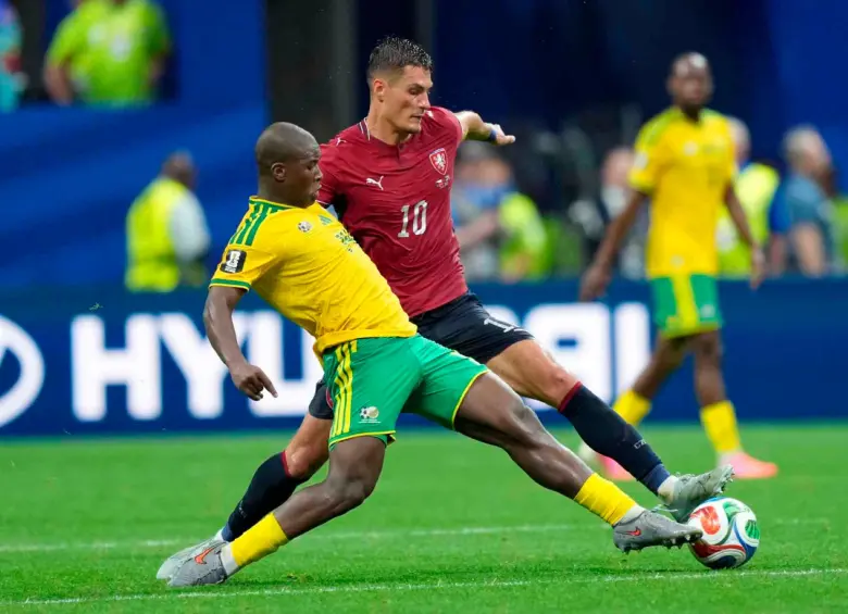 Sudáfrica y República Checa empataron 1-1 en el duelo de la segunda fecha de grupos en el Mundial de Norteamérica. FOTO GETTY 