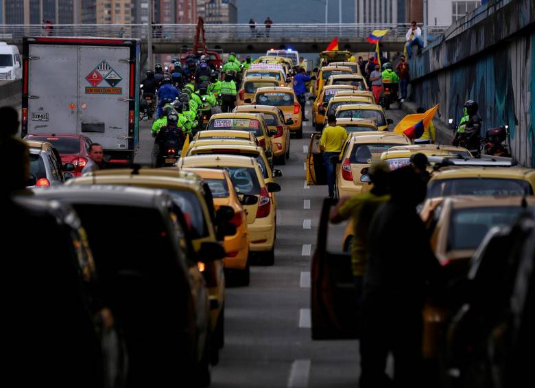 Los taxistas aseguran que el paro “paralizaría a todo el país”. Imagen de referencia. FOTO: COLPRENSA