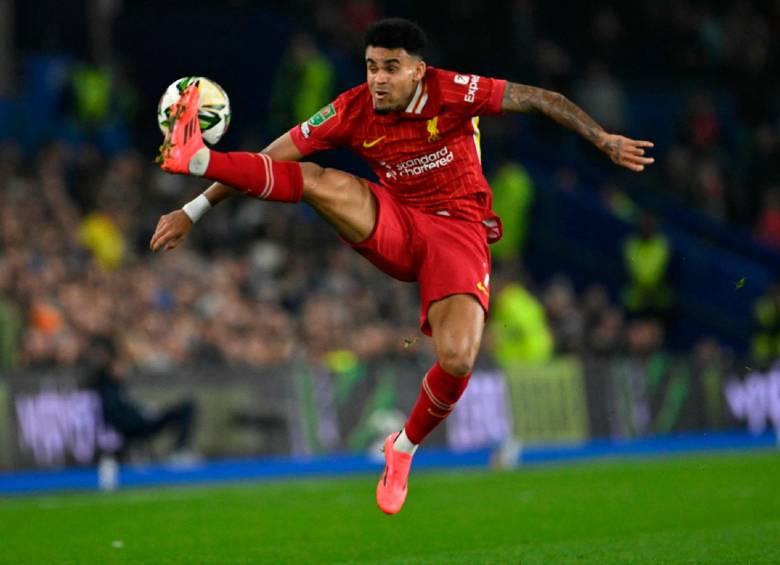 Luis Díaz no ha convertido un solo gol en este 2025 con Liverpool. FOTO: AFP