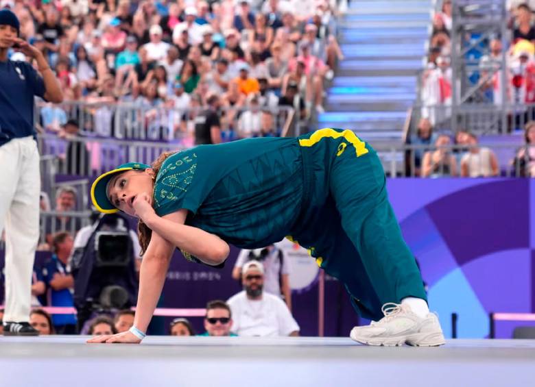 Rachael Gunn fue campeona de breakdance en Oceanía en 2023. FOTO AFP