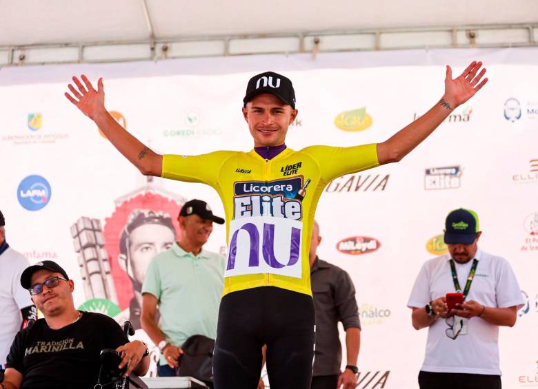 Camilo Ardila ganó una etapa y fue segundo en otras dos para triunfar en la Clásica de Marinilla. FOTO CORTESÍA ÁNDERSON BONILLA