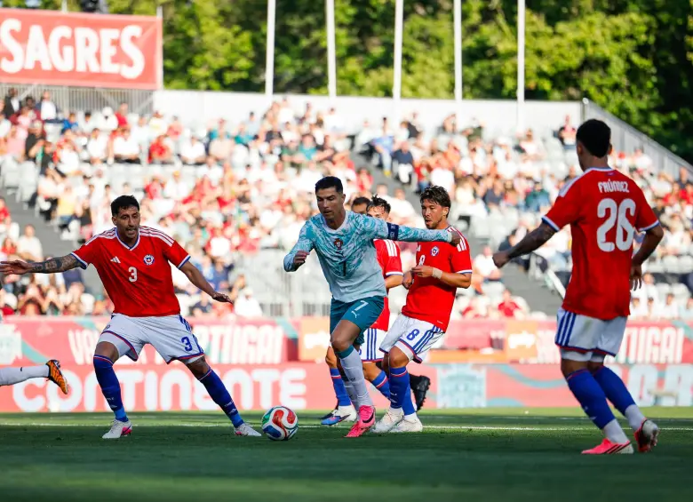 El futbolista portugués Cristiano Ronaldo, de 41 años, será una de las figuras de la Selección lusa en Norteamérica 2026. Contra Chile anotó un gol que fue anulado por fuera de lugar. Foto: tomada del x de @Cristiano 