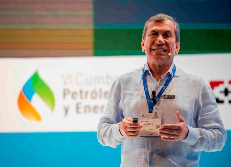 Nelson Castañeda, presidente ejecutivo de Campetrol, en la pasada cumbre de petróleo, gas y energía. FOTO Cortesía Campetrol