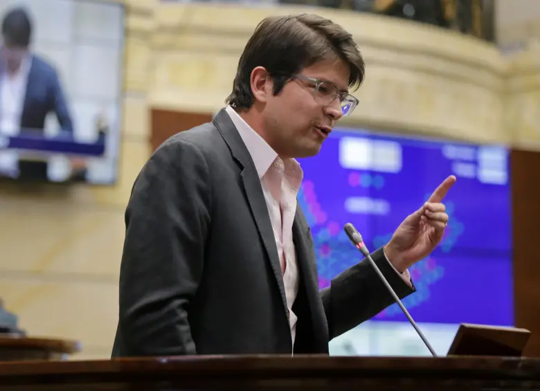 En la foto: Miguel Uribe, senador del partido Centro Democrático. (Colprensa-Mariano Vimos)