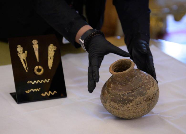 Una vasija globular de cerámica de los pueblos indígenas fue devuelta desde Nueva Zelanda. FOTO: MINISTERIO DE RELACIONES INTERIORES