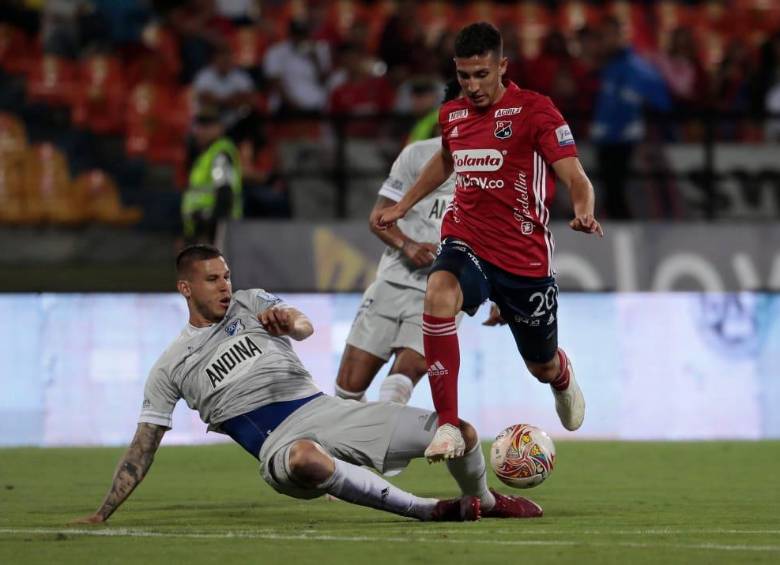 El ingreso de Miguel Monsalve le permitió al DIM generar algunas acciones de peligro en el segundo tiempo. FOTO carlos velásquez 