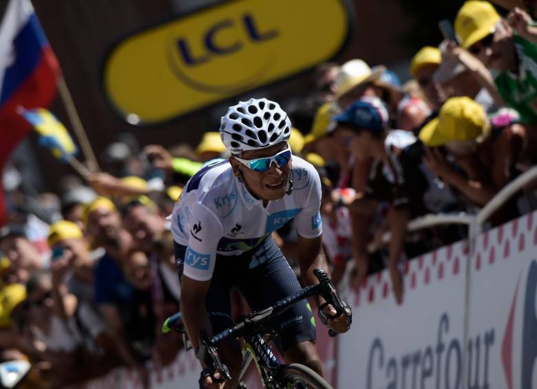 Nairo Quintana afrontará este sábado el Giro de Emilia, su última carrera como profesional. FOTO: AFP
