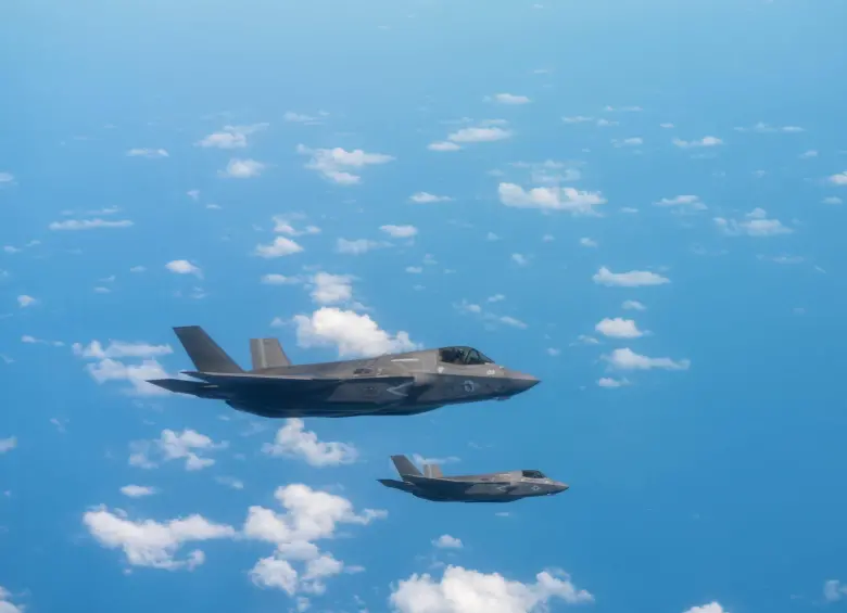 Aviones militares de Estados Unidos durante una patrulla aérea frente a la costa del estado La Guaira, en Venezuela, el pasado 6 de marzo. FOTO: Comando Sur de Estados Unidos. 