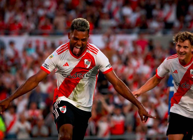 Miguel Ángel Borja vive un gran presente en River gracias a sus goles y vuelve a pedir pista para la Selección Colombia. FOTO GETTY