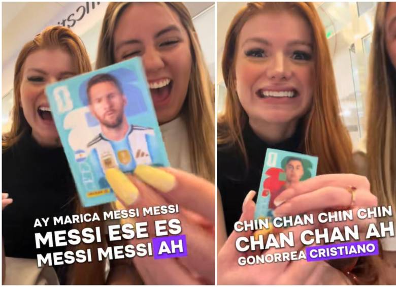 Sin tener siquiera el álbum físico en sus manos, la suerte decidió premiar a dos jóvenes, al parecer de Medellín, con toda la suerte. FOTO: Captura de video de redes sociales @fab_guerrero12