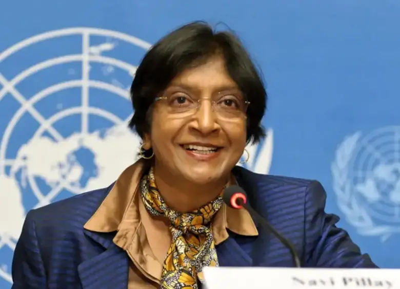 Navi Pillay, ganadora del Nobel de Paz 2026, ha dedicado cinco décadas a la defensa de los derechos humanos y el derecho internacional. La jurista sudafricana fue jueza de tribunales internacionales y alta comisionada de la ONU para los Derechos Humanos. Foto: Colprensa