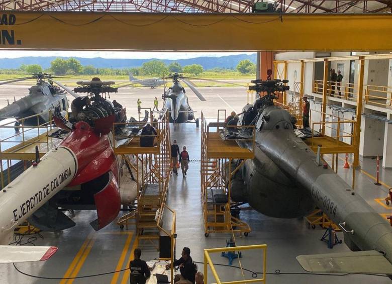 Los MI-17 son los helicópteros que suelen utilizarse en labores logísticas. Foto: Comando General Fuerzas Militares de Colombia