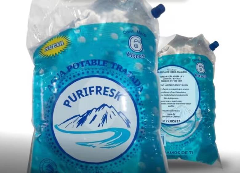Así sería la marca de agua fraudulenta llamada Purifresk. FOTO: Invima