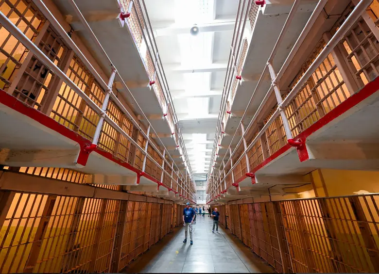 Instalaciones de Alcatraz por dentro. Hoy es un sitio turístico. Foto: Getty.