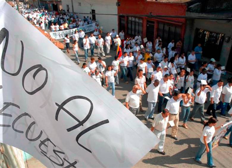 El incremento en las cifras de secuestro en Antioquia incrementaron, en gran parte, por la disputa de grupos criminales. FOTO: COLPRENSA