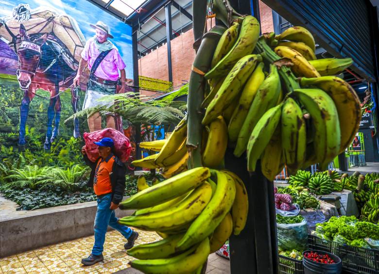 La Plaza de Mercado Antioquia en el municipio de La Ceja es uno de los lugares donde llega una cantidad importante de los productos que surgen del Oriente. Foto: Manuel Saldarriaga Quintero.