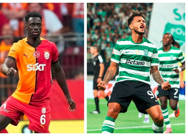 Dávinson Sánchez y Luis Suárez vivieron una jornada de contrastes en la Champions. FOTOS TOMADAS DE X