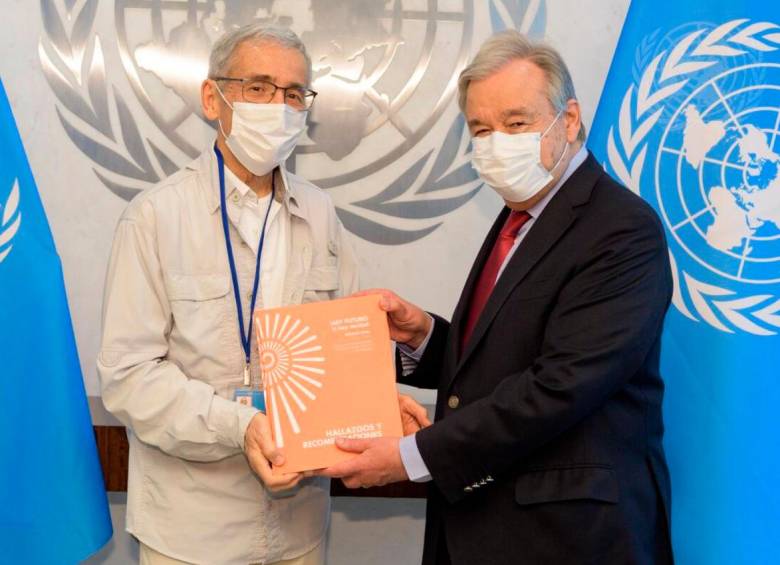 Los resultados del informe final fue entregado en la sede de las Naciones Unidas, en Nueva York. FOTO TOMADA DE TWITTER @COMISIÓNVERDADC