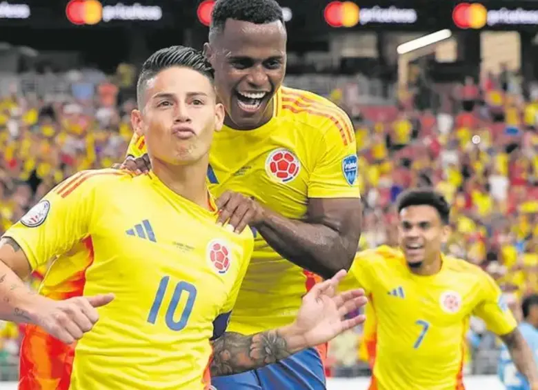 Jugadores de la Selección Colombia celebrando un gol. FOTO: Juan Antonio Sánchez