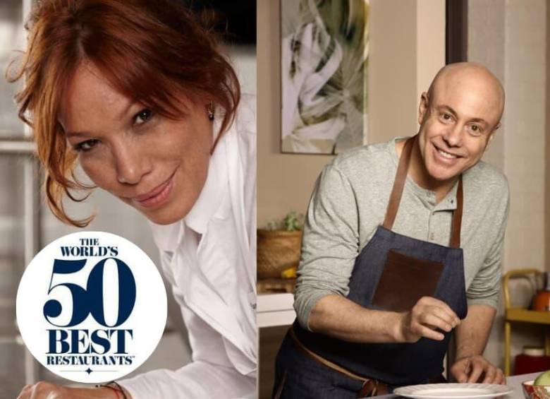 Leonor Espinosa y Jorge Rausch protagonizaron un fuerte intercambio público a raíz del debate sobre los rankings gastronómicos y el 50 Best. FOTO: Colprensa, 50 Best vía Instagram. 