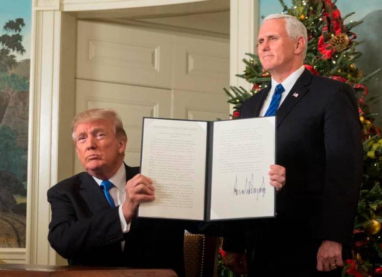 Donald Trumpo competiría por la candidatura con Mike Pence en el partido Republicano. FOTO CORTESÍA 
