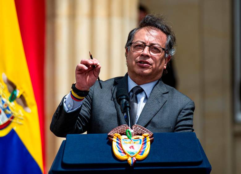 Description: En alocución, el presidente Gustavo Petro, anticipó que modificará el texto de la reforma pensional que aprobó el Senado. FOTO EL COLOMBIANO