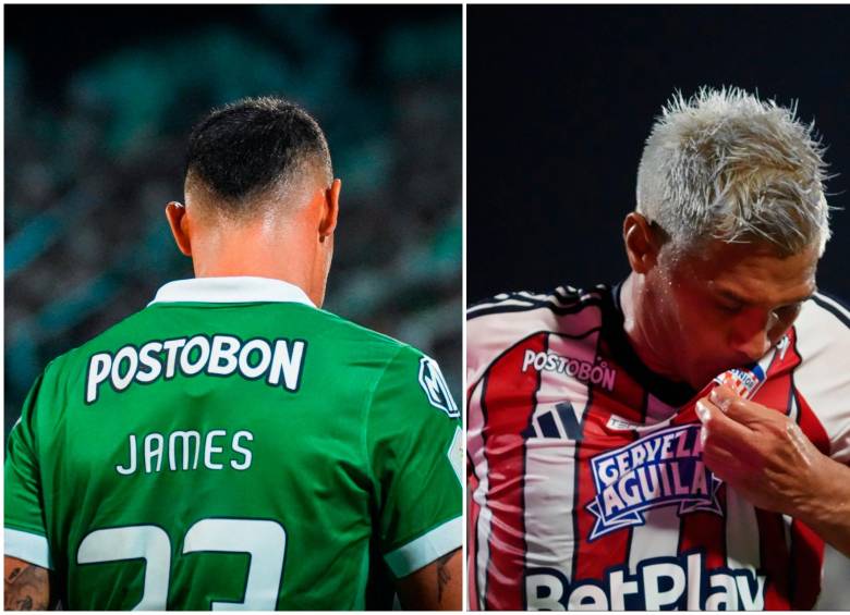 James Rodríguez y Teófilo Gutiérrez, dos de las figuras del encuentro. FOTO: X Nacionaloficial y JuniorClubSA
