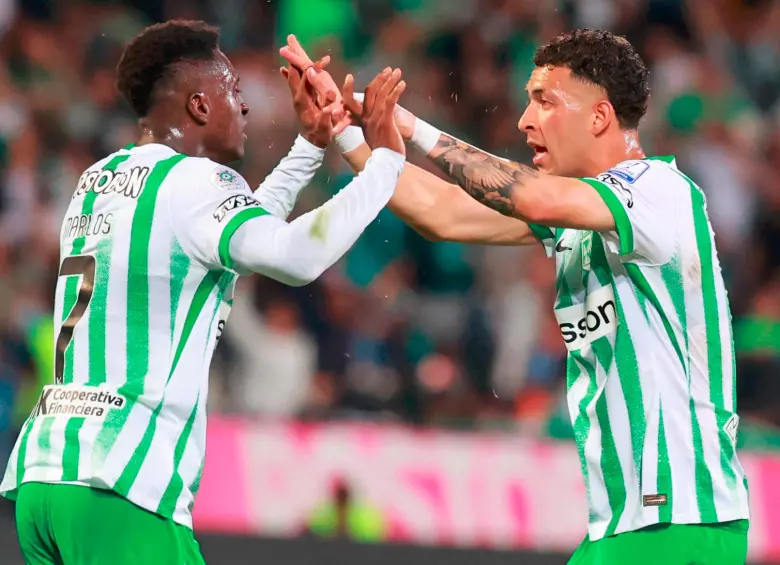 Nacional empató con Fortaleza en el Atanasio Girardot y Marlos Moreno volvió a anotar con el Verde. FOTO MANUEL SALDARRIAGA