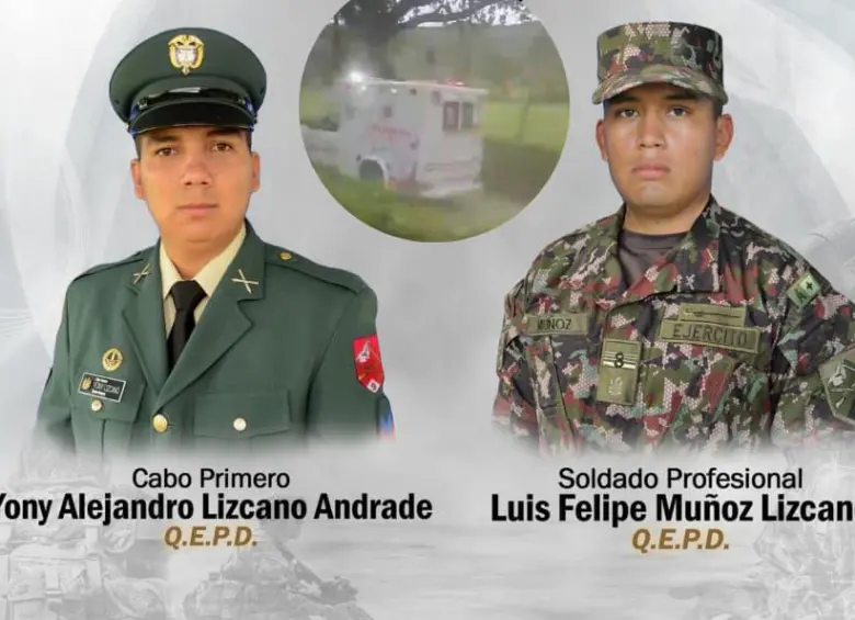 El ataque ocurrió en la vereda El Quebradón, en Algeciras, Huila, cuando militares se desplazaban para verificar un artefacto sospechoso ubicado sobre la vía. FOTO: Mindefensa, redes socuales. 