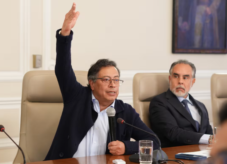 El presidente Gustavo Petro y el ministro del Interior, Armando Benedetti. Foto: Presidencia