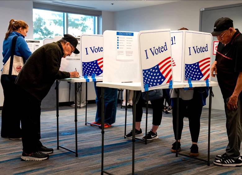 Mesas de votación en Estados Unidos. FOTO: Getty