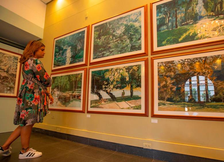 La exposición irá hasta mediados de octubre. Las obras de la pintora están en venta. Foto: Esneyder Gutiérrez. 