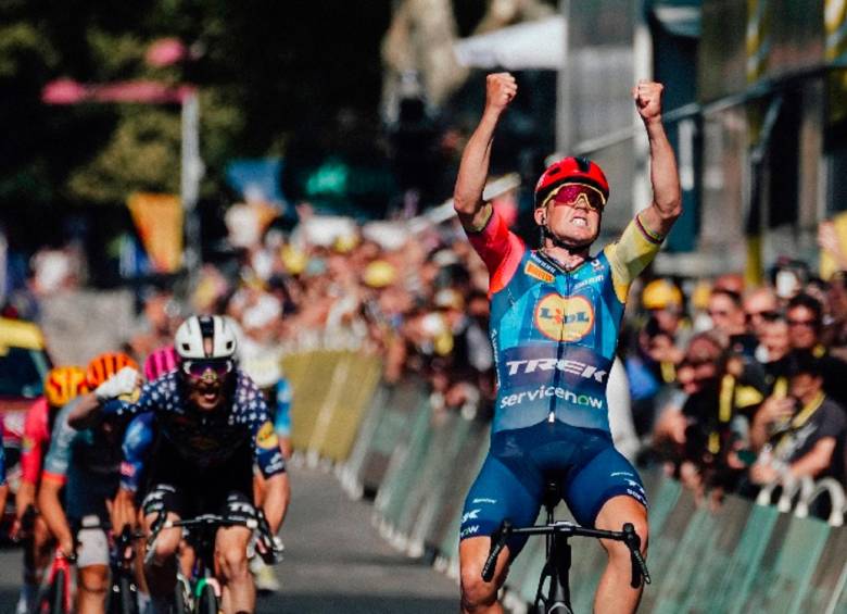 Mads Pedersen logró su triunfo 61 como profesional, la segunda en el Tour. FOTO: X-TOUR DE FRANCIA