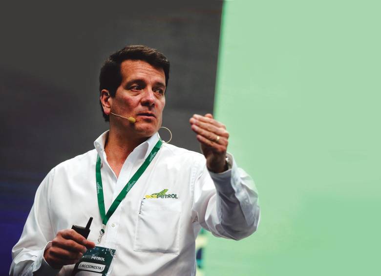 Felipe Bayón, presidente de Ecopetrol, dijo que a marzo la producción petrolera de la empresa alcanzó un promedio de 692.000 barriles por día. FOTO Colprensa