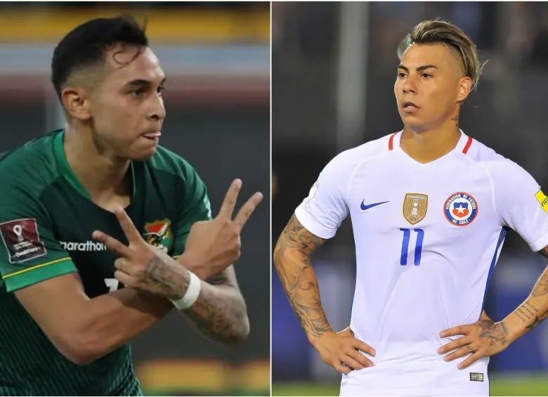 Bruno Miranda (Bolivia) y Eduardo Vargas (Chile), son delanteros convocados en sus respectivas selecciones. FOTO: GETTY