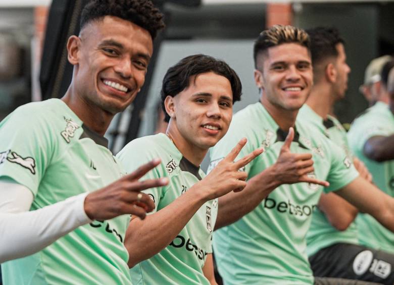 Jugadores de Atlético Nacional en medio de un entrenamiento en la sede de Guarne, Antioquia. FOTO: ATLÉTICO NACIONAL